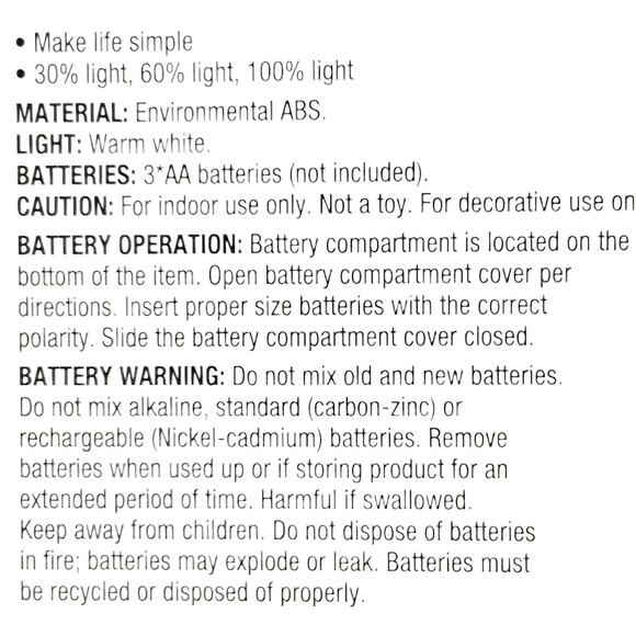 Modern Expressions LED Portable Lamp, Warm Light, ABS Shell, Battery Operated - Picture 7 of 8